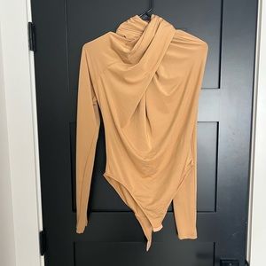 Nude long sleeve bodysuit